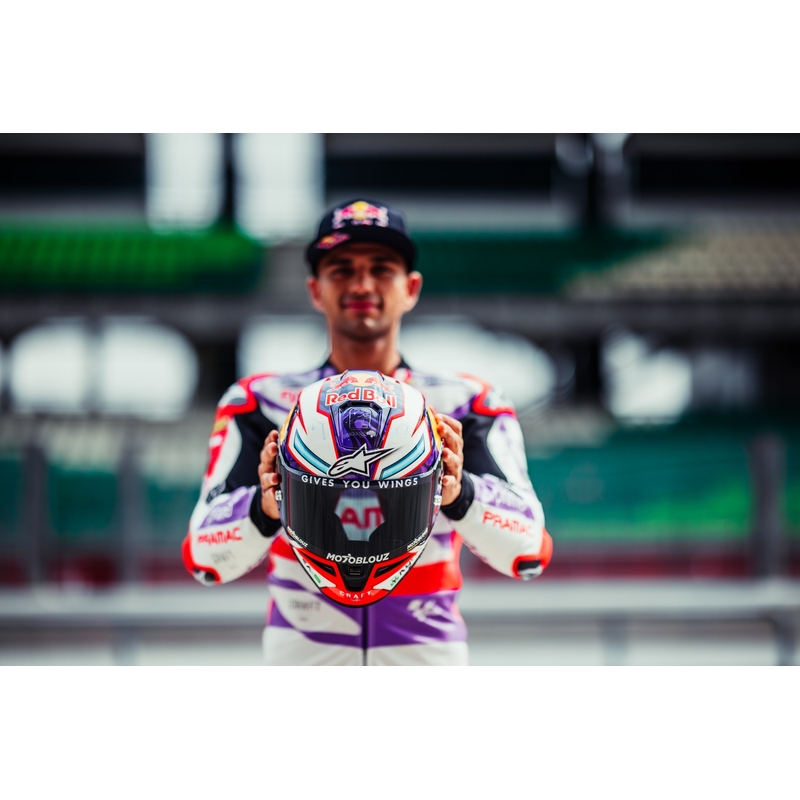 Zintegrowany kask motocyklowy Alpinestars Supertech R-10 Solid carbon biały matowy