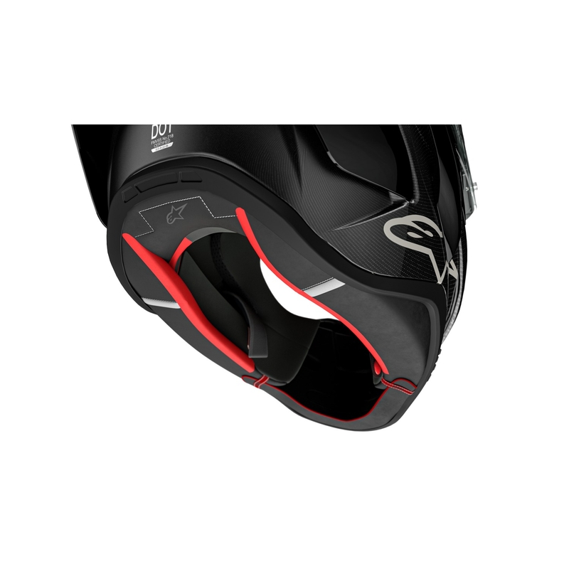 Zintegrowany kask motocyklowy Alpinestars Supertech R-10 Solid carbon biały matowy