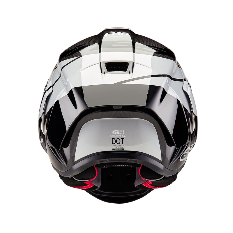 Kask motocyklowy integralny Alpinestars Supertech R-10 Element carbon srebrno-czarny