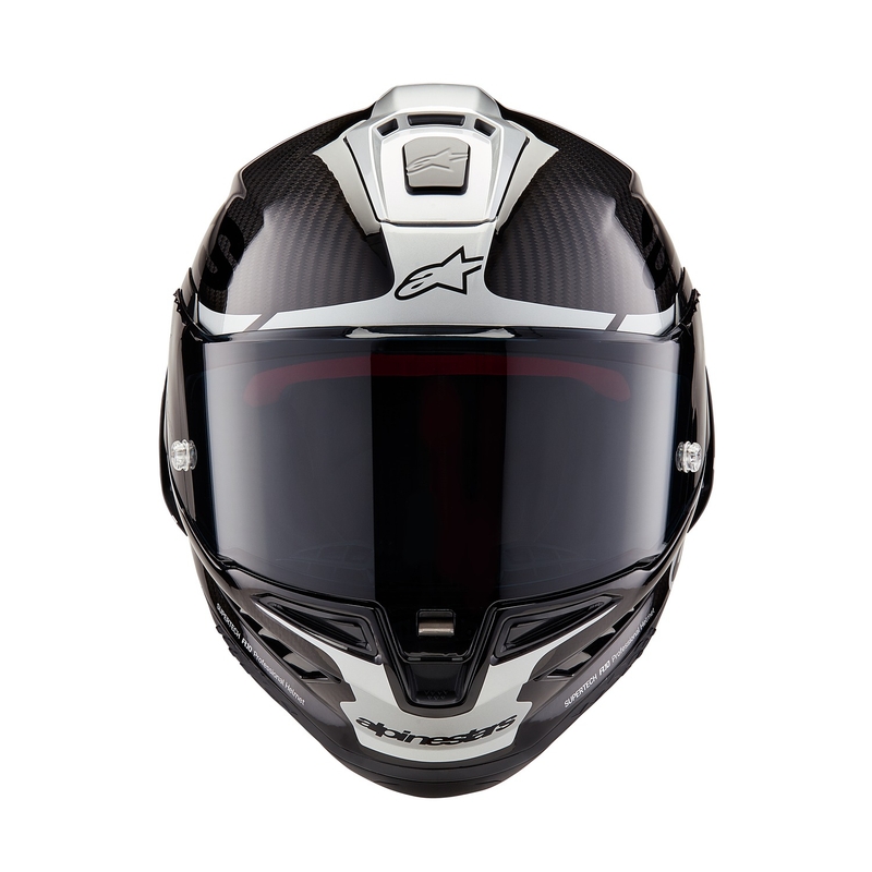 Kask motocyklowy integralny Alpinestars Supertech R-10 Element carbon srebrno-czarny
