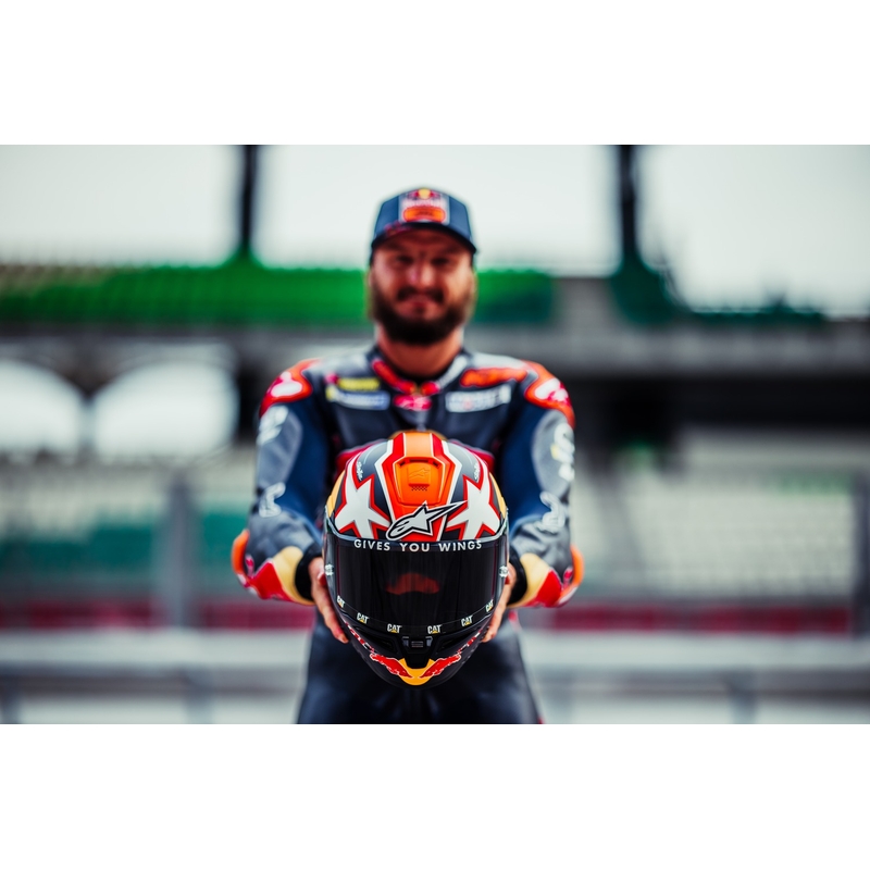 Kask motocyklowy integralny Alpinestars Supertech R-10 Element carbon srebrno-czarny