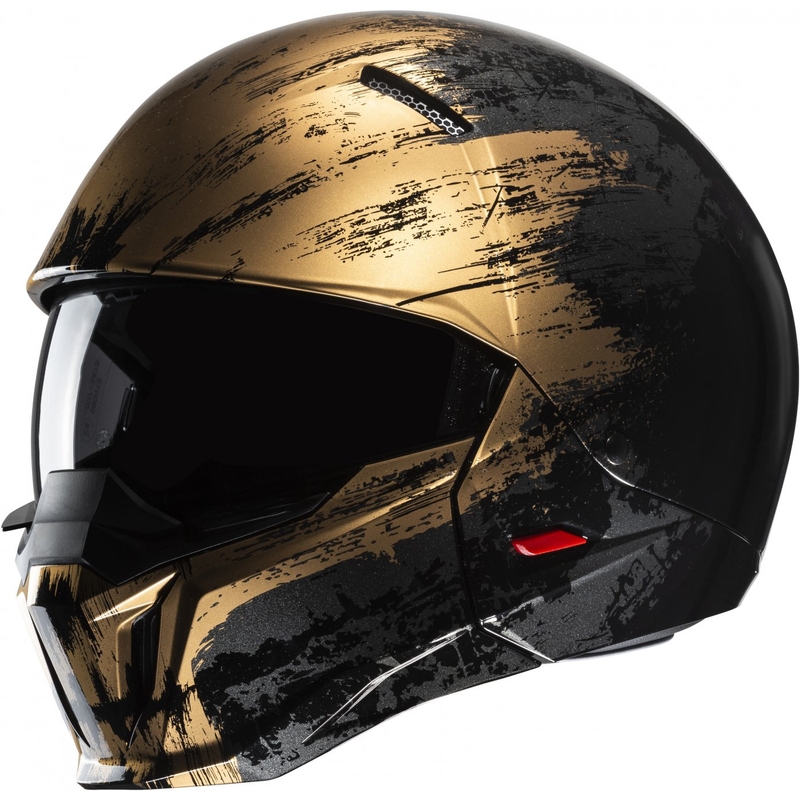 Kask otwarty z maską HJC i20 Furia MC9 czarno-złoty