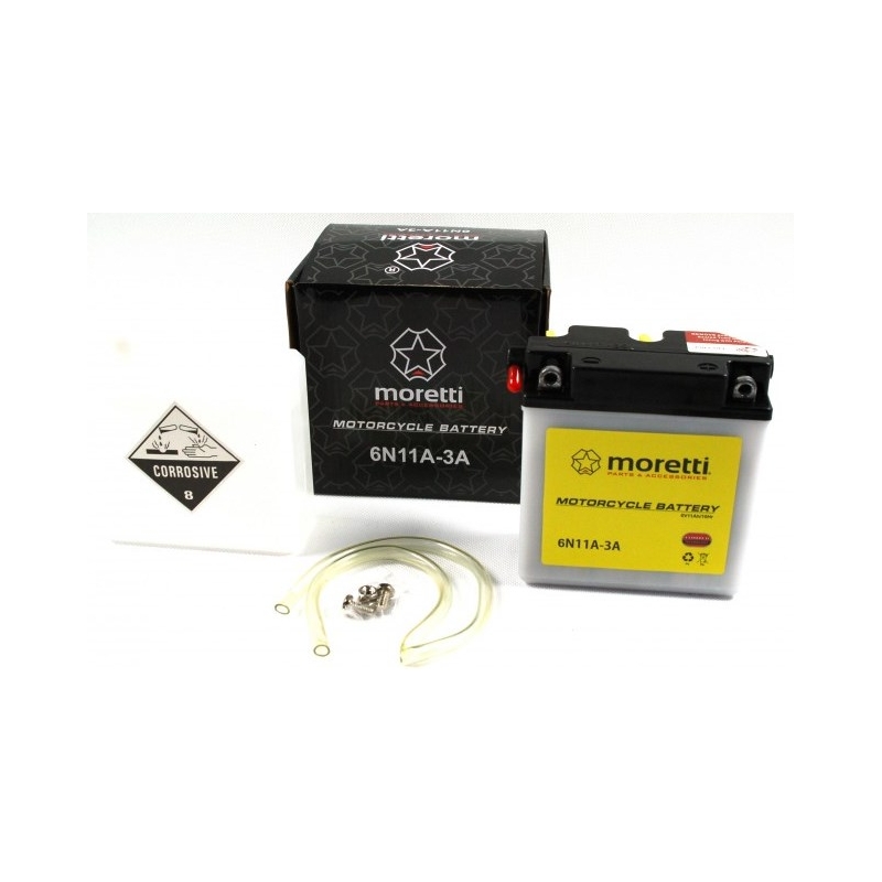 Akumulator kwasowo-ołowiowy Moretti 6N11A-3A, 6V 11Ah