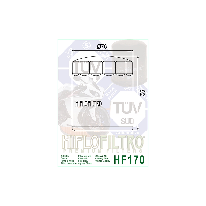 Oil filter HIFLOFILTRO Black