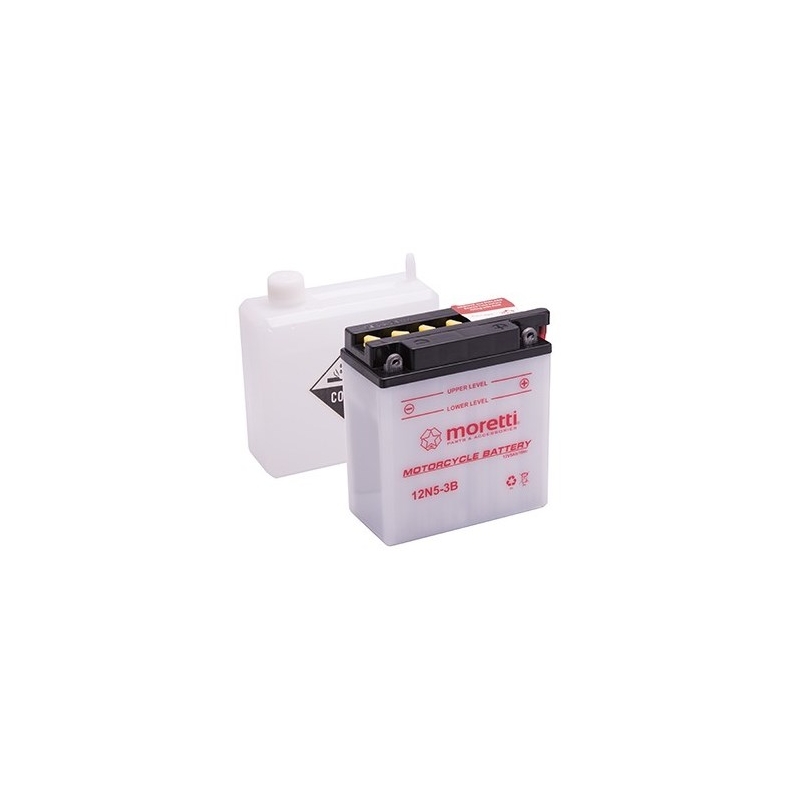 Akumulator kwasowo-ołowiowy Moretti 12N5-3B, 12V 5Ah