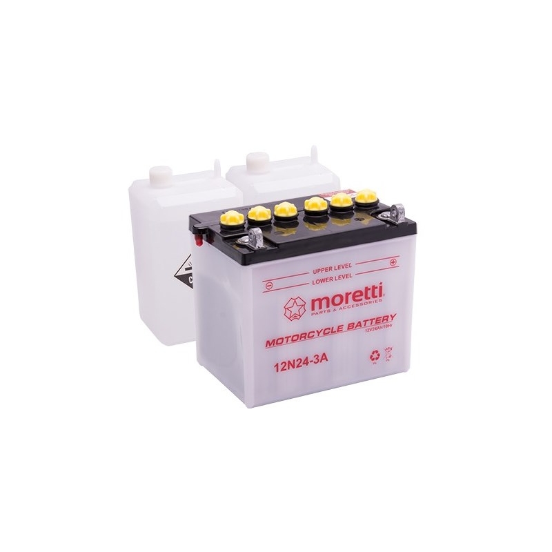 Akumulator kwasowo-ołowiowy Moretti 12N24-3A, 12V 24Ah wyprzedaż