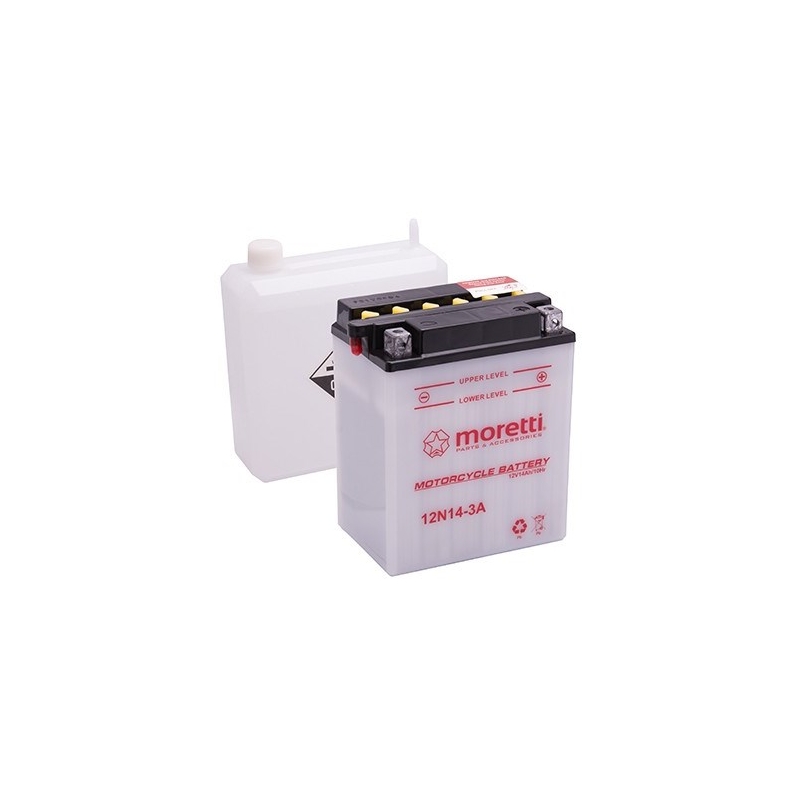 Akumulator kwasowo-ołowiowy Moretti 12N14-3A, 12V 14Ah