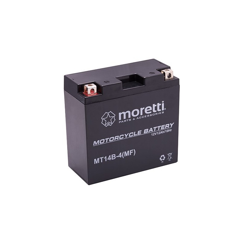 Bezobsługowy akumulator żelowy Moretti MT14B-4, 12V 12Ah