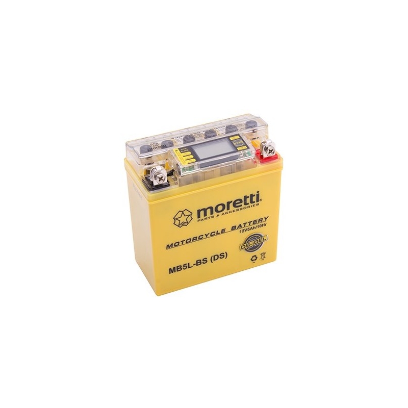 Bezobsługowy akumulator żelowy Moretti MB5L-BS, 12V 5Ah ze wskaźnikiem