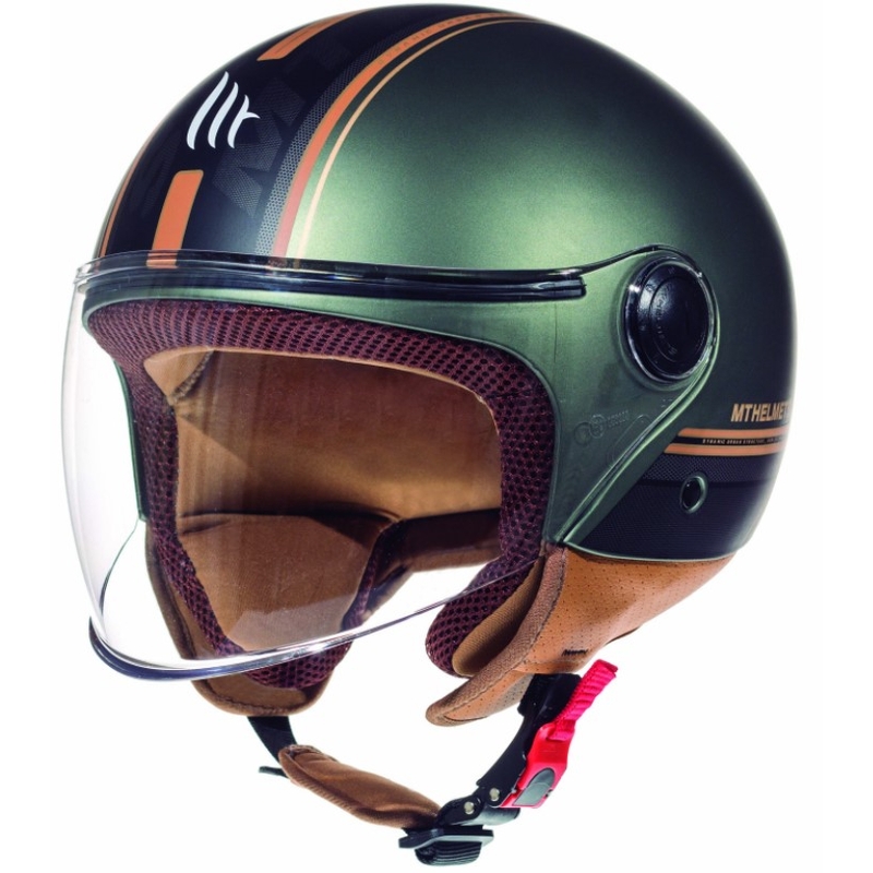 Otwarty kask motocyklowy MT Street Entire zielony matowy wyprzedaż