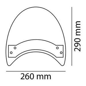 Windshield PUIG ROADSTER 5932W transparent universal, fixations on handelbar