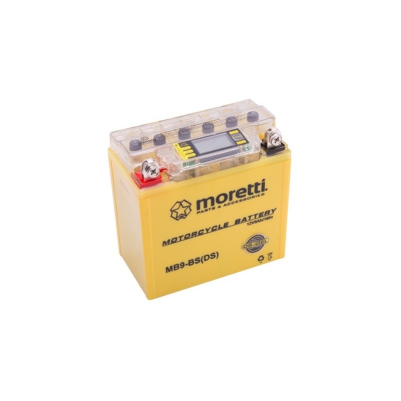 Bezobsługowy akumulator żelowy Moretti MB9-BS, 12V 9Ah ze wskaźnikiem