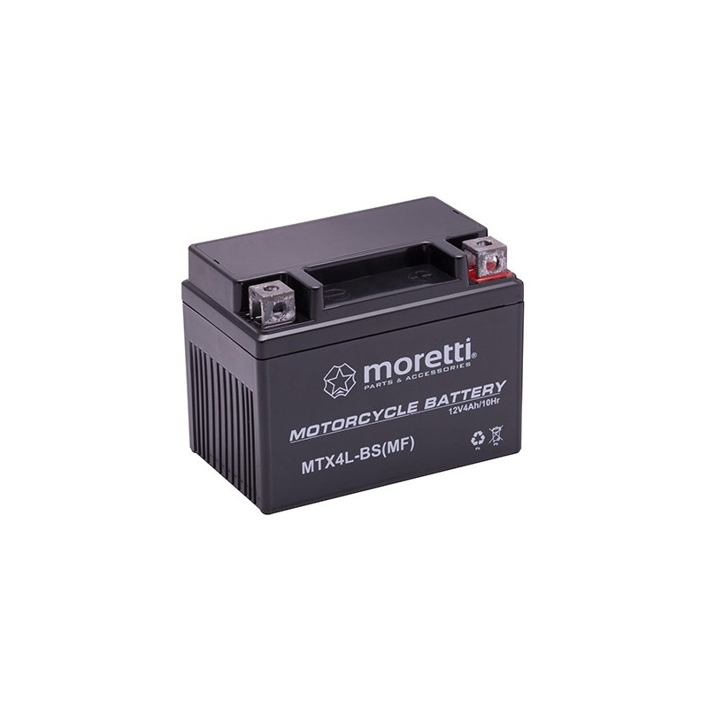 Bezobsługowy akumulator żelowy Moretti MTX4L-BS, 12V 4Ah