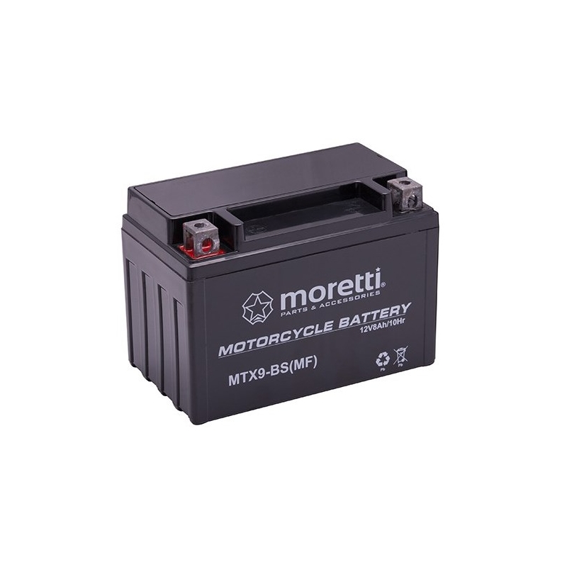 Bezobsługowy akumulator żelowy Moretti MTX9-BS, 12V 8Ah