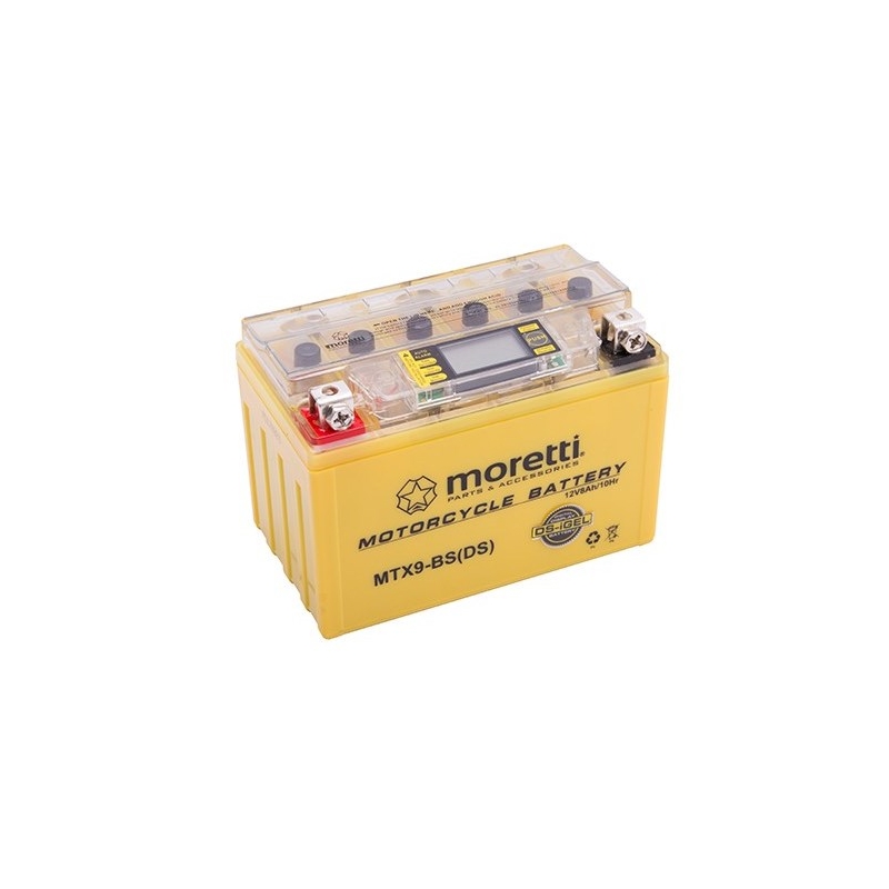 Bezobsługowy akumulator żelowy Moretti MTX9-BS, 12V 8Ah ze wskaźnikiem
