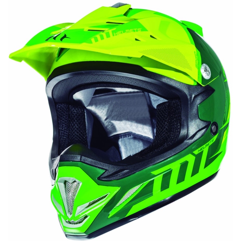 Dziecięcy motocrossowy kask MT MX-2 Spec fluo zielono-żółty