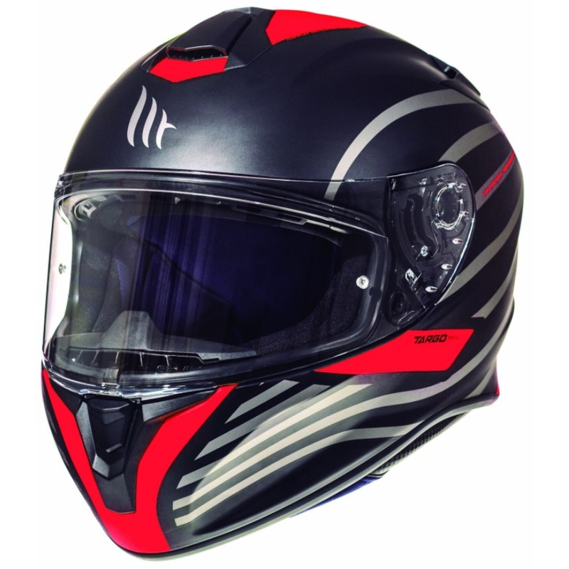 Integralny kask motocyklowy MT Targo Doppler fluo czerwony matowy wyprzedaż