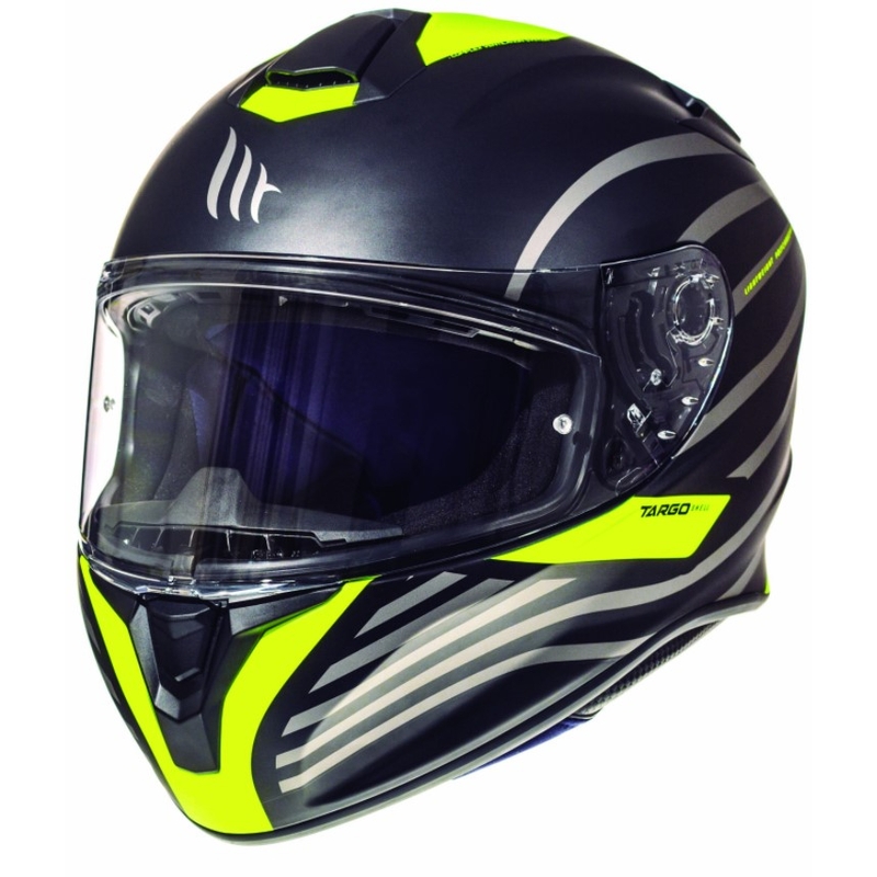 Integralny kask motocyklowy MT Targo Doppler fluo żółty matowy wyprzedaż