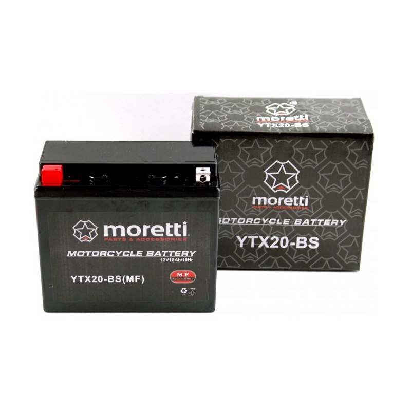 Bezobsługowy akumulator żelowy Moretti MTX20-BS, 12V 18Ah