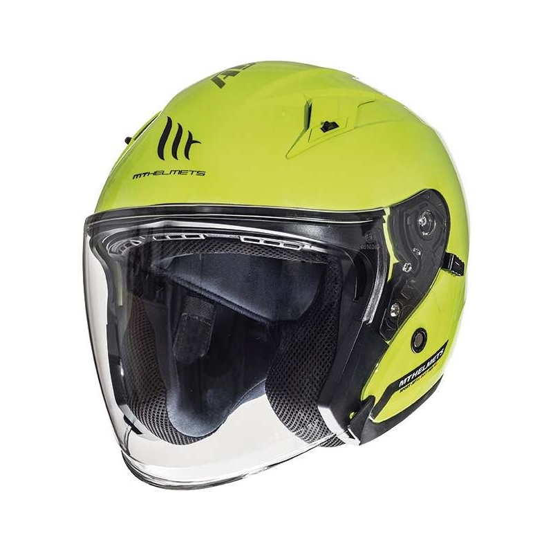 Otwarty kask motocyklowy MT Avenue SV fluo żółty wyprzedaż