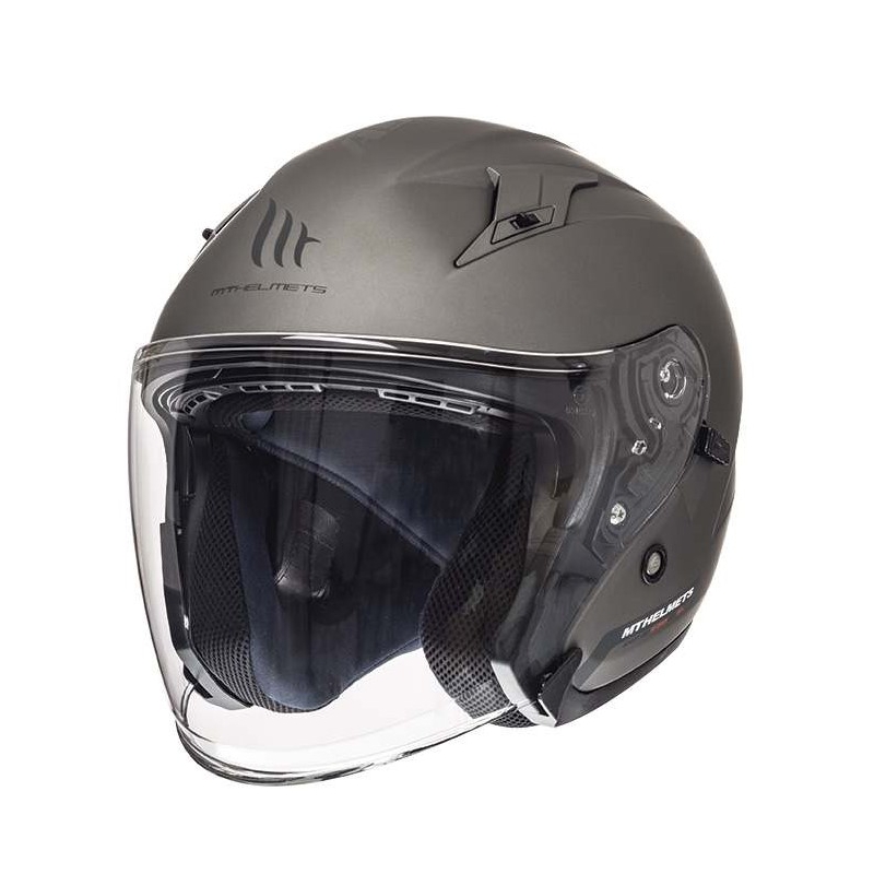 Otwarty kask motocyklowy MT Avenue SV tytanowy matowy wyprzedaż