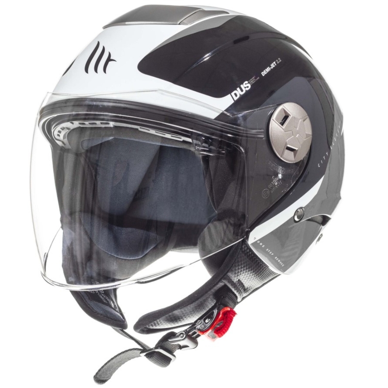 Otwarty kask motocyklowy MT City Eleven SV Spark czarno-biało-szary wyprzedaż