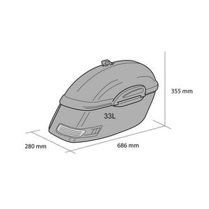 Rigid saddlebag CUSTOMACCES TOURING AR0005N black left