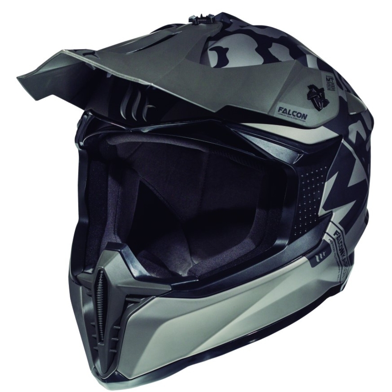 Motokrosowy kask MT Falcon Karson czarny matowy
