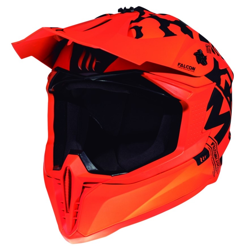 Motokrosowy kask MT Falcon Karson fluo pomarańczowy matowy