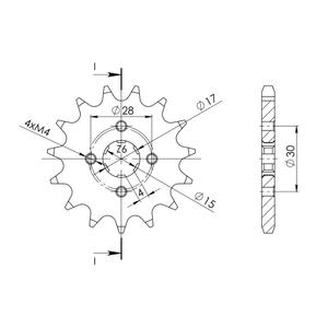 Front sprocket SUPERSPROX CST-253:14 14T, 420
