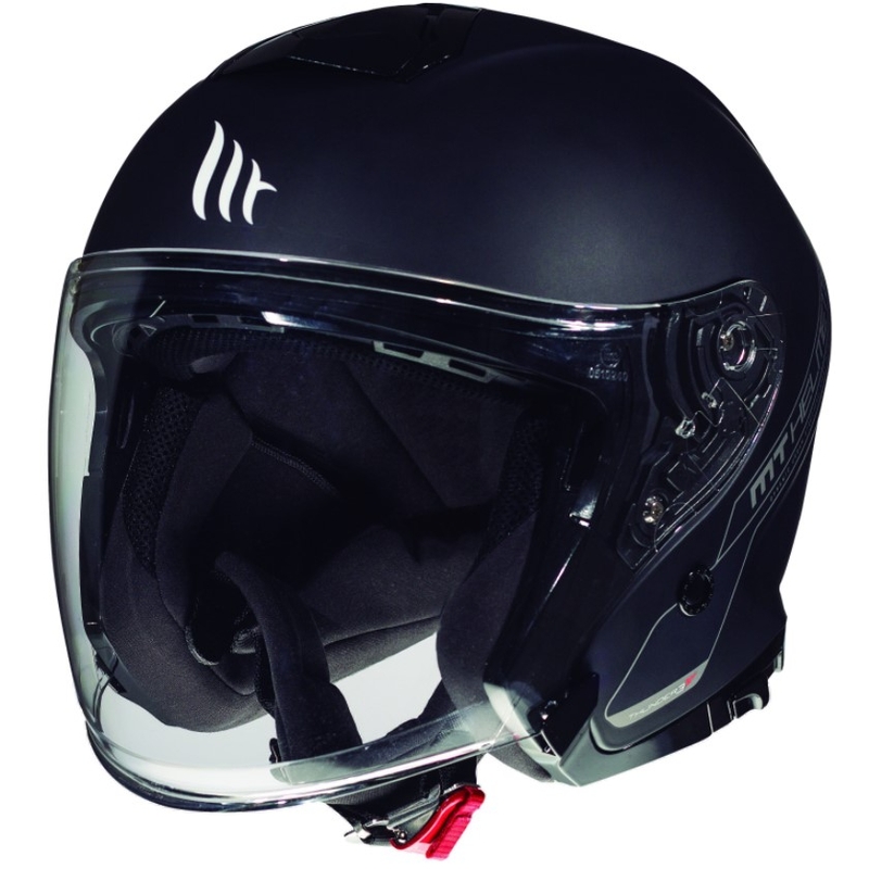 Otwarty kask motocyklowy MT Thunder SV Jet czarny matowy