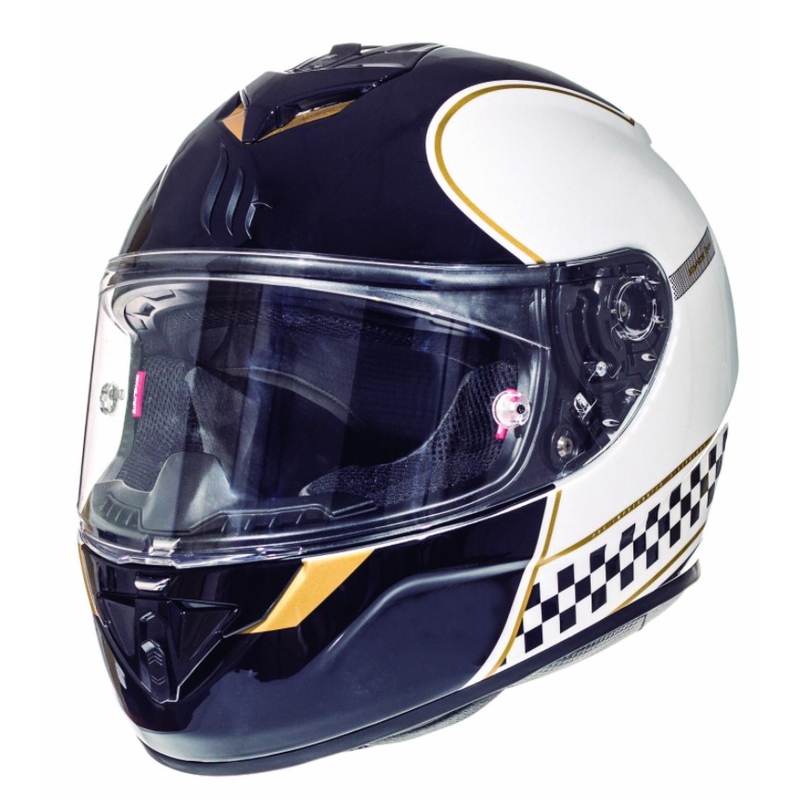 Integralny kask motocyklowy MT Rapide Revival czarno-biały