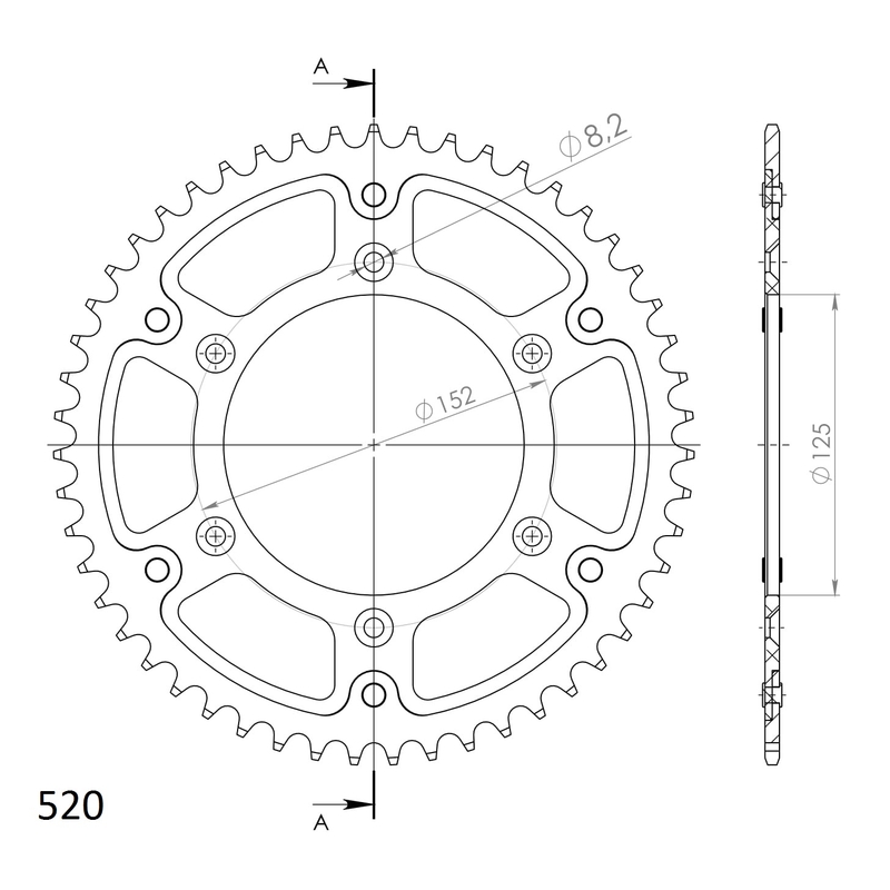 Rear sprocket SUPERSPROX STEALTH red