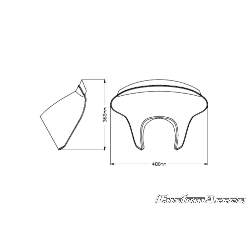 Windscreen PUIG BATWING SML smoke short