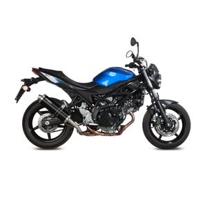 Silencer STORM OVAL Steel black for SUZUKI SV 650 / S 2016-2024, SUZUKI SV 650 X 2016-2024