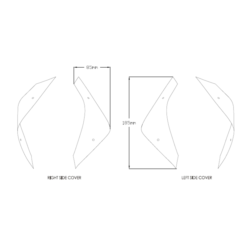 Front deflectors PUIG smoke for HONDA CRF 1100 L Africa Twin 2020-2021