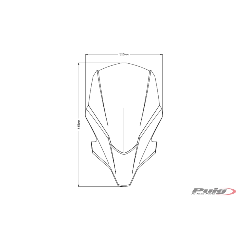 Windshield PUIG NEW. GEN TOURING dark smoke
