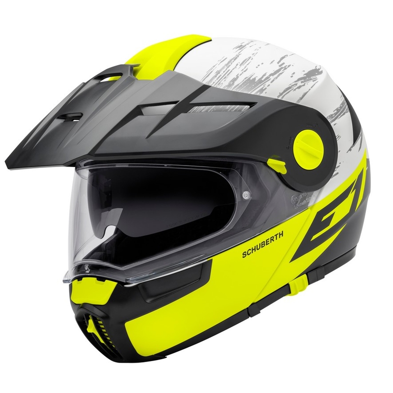 Szczękowy kask enduro Schuberth E1 fluo żółty wyprzedaż