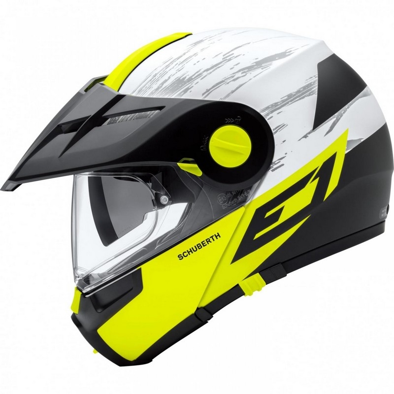Szczękowy kask enduro Schuberth E1 fluo żółty wyprzedaż