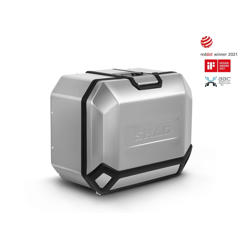 Complete set of 36L / 47L SHAD TERRA aluminum side cases, including mounting kit SHAD MOTO GUZZI V 85 TT