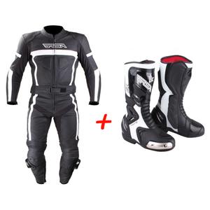 Zestaw: kombinezon na motocykl RSA Nero + moto buty RSA Racing II wyprzedaż