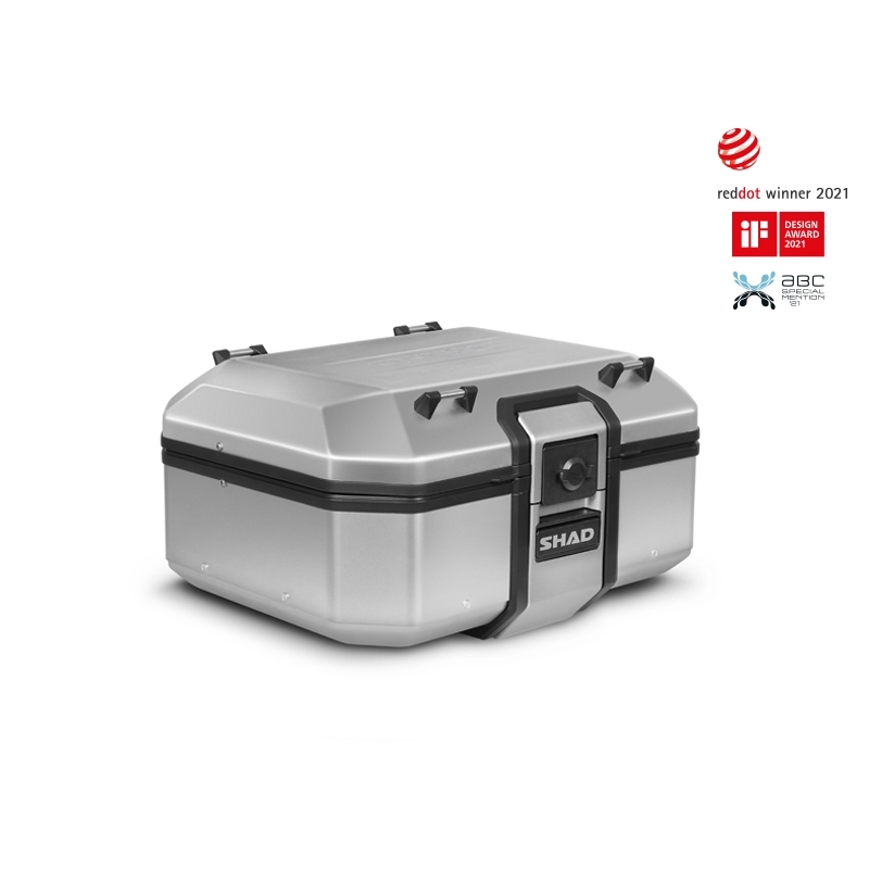 Complete set of aluminum cases SHAD TERRA, 37L topcase + 36L / 47L side cases, including mounting kit and plate SHAD BMW F 650 GS/ F 700 GS/ F 800 GS