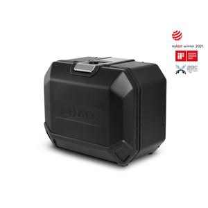 Complete set of black side aluminum cases 36L / 47L SHAD TERRA BLACK including mounting kit SHAD HONDA CRF 1000  Africa Twin