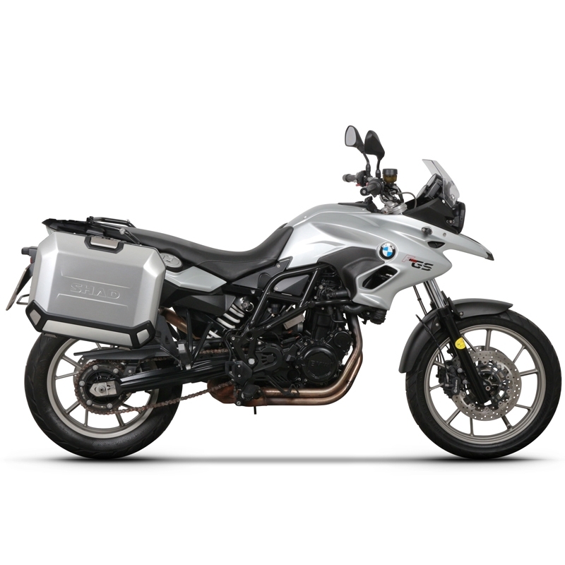 Complete set of black side aluminum cases 36L / 47L SHAD TERRA BLACK including mounting kit SHAD BMW F 650 GS/ F 700 GS/ F 800 GS