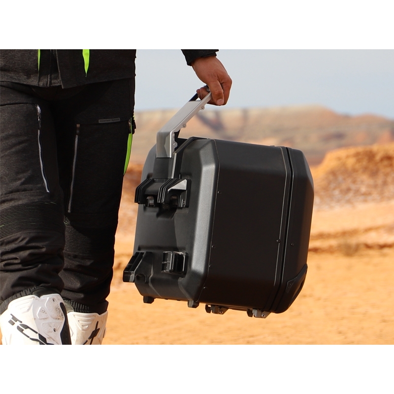 Complete set of black aluminum cases SHAD TERRA, 37L topcase + 36L / 47L side cases, including mounting kit and plate SHAD R 1200 GS Adventure/ R 1250 GS Adventure