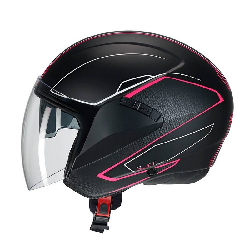 Otwarty kask CMS S-JET Vision czarno-fuksjowy