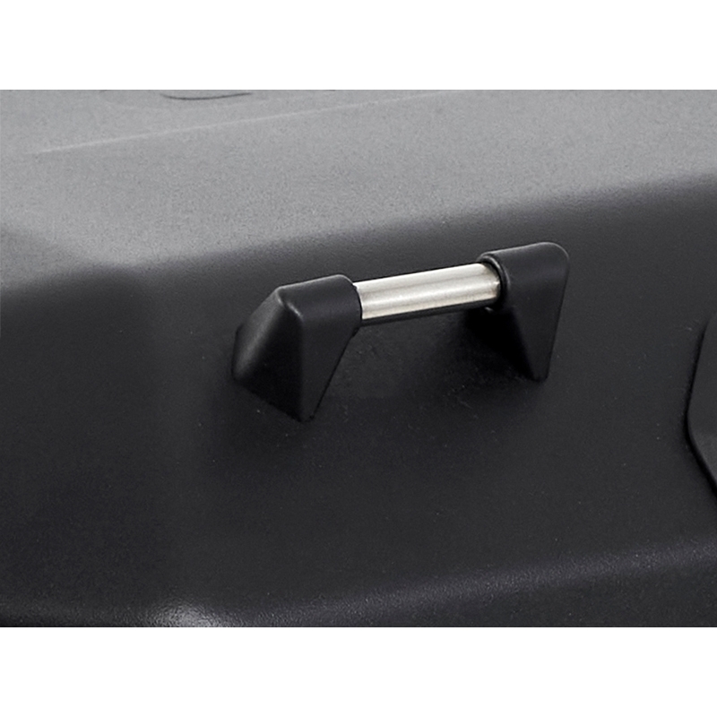Complete set of black aluminum cases SHAD TERRA, 48L topcase + 36L / 47L side cases, including mounting kit and plate SHAD MOTO GUZZI V 85 TT