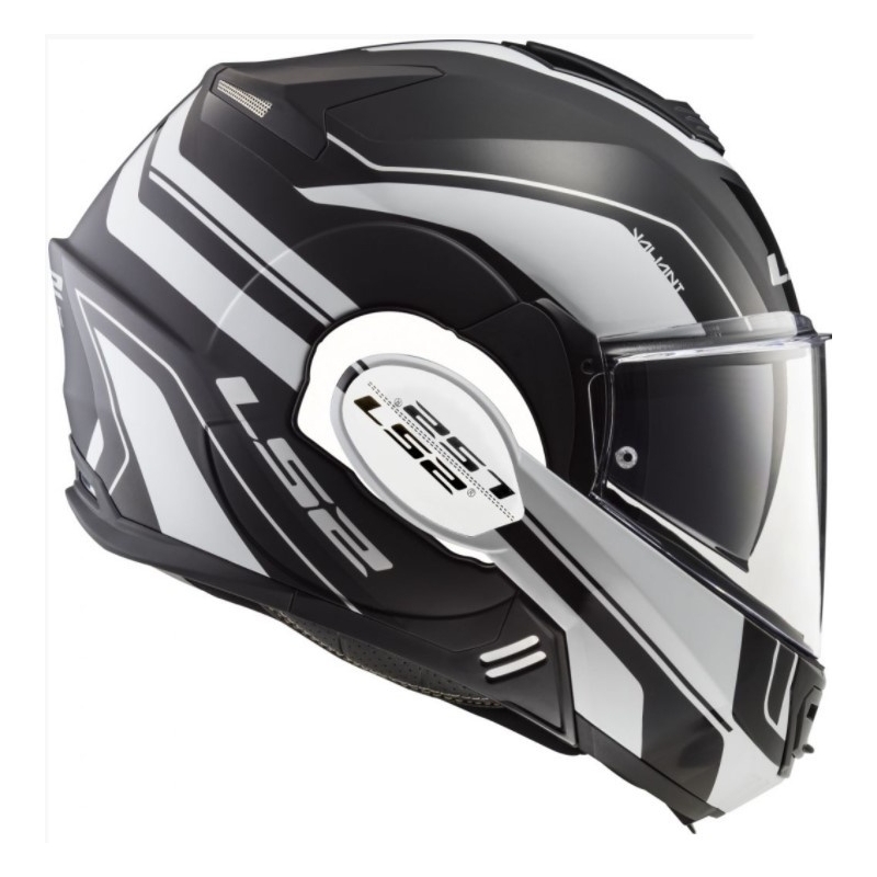 Kask z podnoszoną szczęką LS2 FF399 Valiant czarno-biały