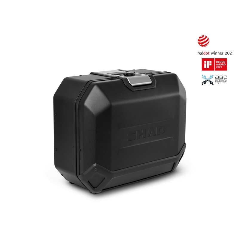 Complete set of 36L / 36L SHAD TERRA BLACK aluminum side cases, including mounting kit SHAD HONDA CB 500 X