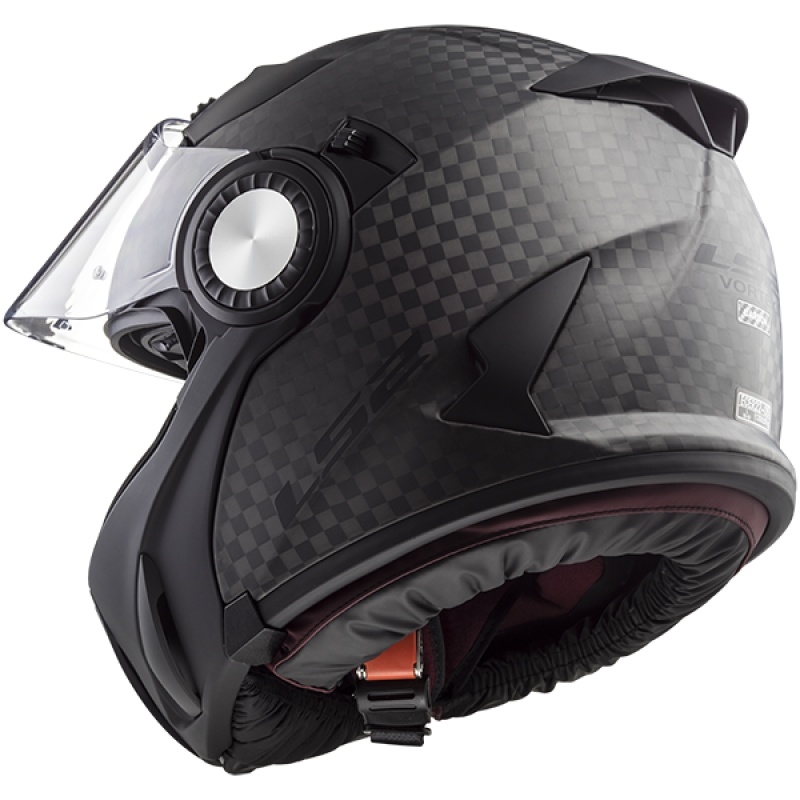 Szczękowy kask motocyklowy LS2 FF313 Vortex Solid Carbon wyprzedaż